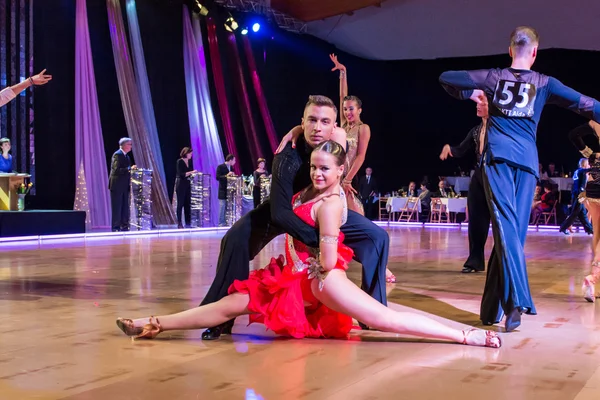 Latin dans dans conquest üzerinde dans dansçılar — Stok fotoğraf