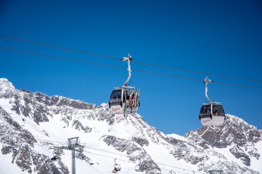 Neustift Stubai 'nin kayak merkezi Avusturya