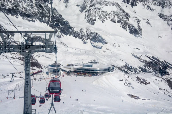 Skigebied Neustift Stubai gletsjer Oostenrijk — Stockfoto