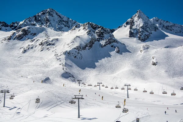 Estância de esqui do glaciar Neustift Stubai Áustria — Fotografia de Stock