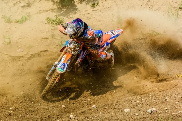 Motocross rider on the race — Stock Photo, Image