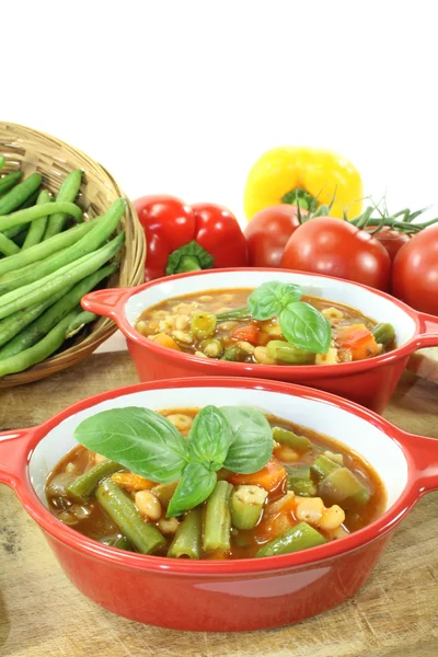 Minestrone with peppers — Stock Photo, Image