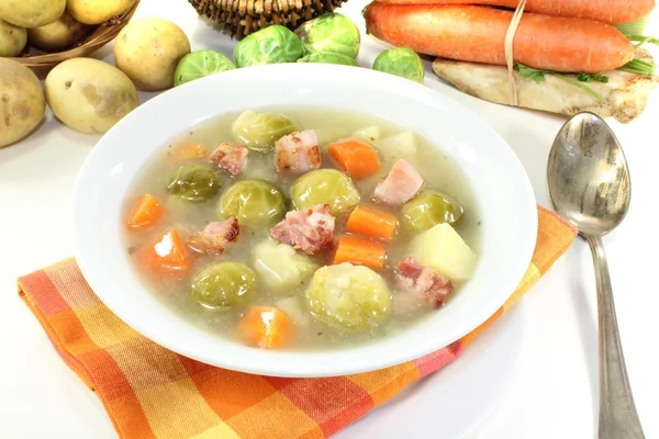 Brussels sprouts soup — Stock Photo, Image