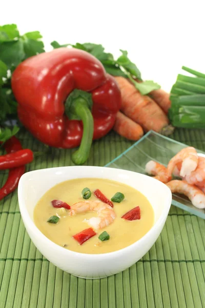 Zuppa di curry fresco con gamberetti — Foto Stock