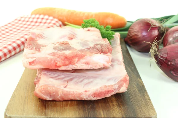 Spareribs van het rundvlees met prei — Stockfoto