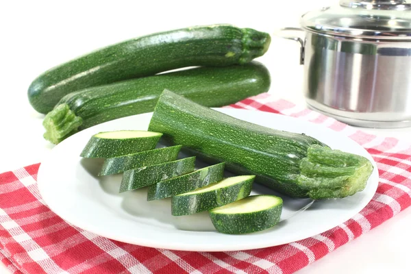 Zucchini on a plate — Stock Photo, Image