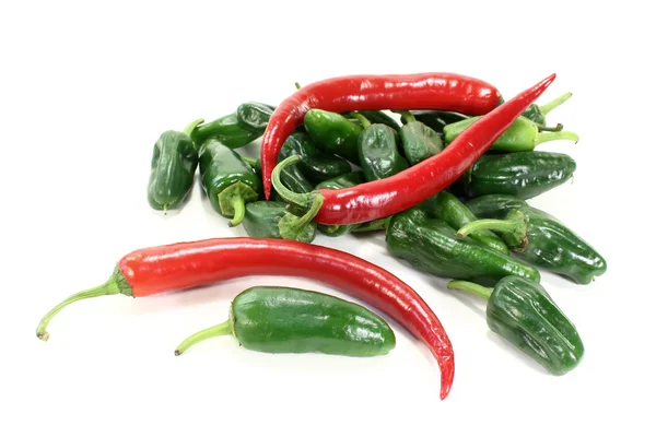 Pimientos with hot peppers — Stock Photo, Image