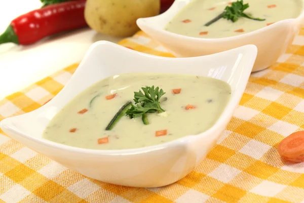 Fresh vegetable creme soup — Stock Photo, Image