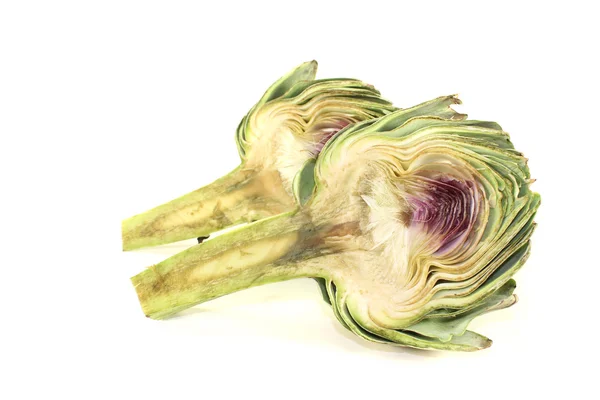 Two sliced artichokes — Stock Photo, Image