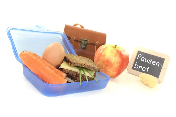 Sandwich eaten during recess with cheese — Stock Photo, Image