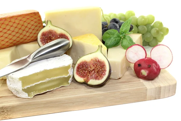 Selección fresca de queso — Foto de Stock