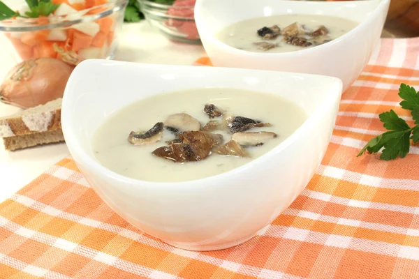 Fresh Veal cream soup — Stock Photo, Image