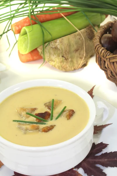Сладкий каштановый суп — стоковое фото
