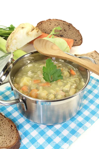 Fresh Pea soup — Stock Photo, Image