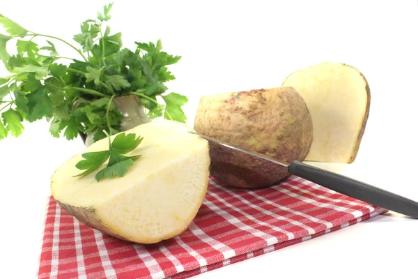 Turnip on a napkin — Stock Photo, Image