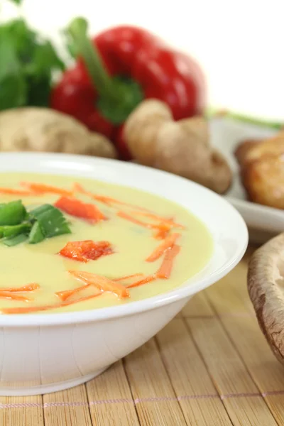 Asian Curry Soup with chicken — Stock Photo, Image