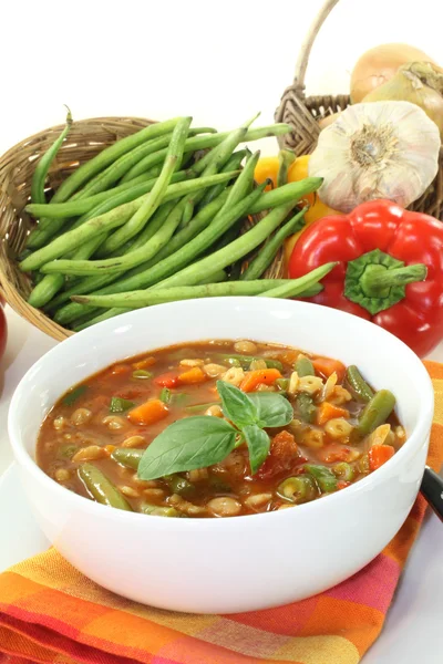 Zupa minestrone — Zdjęcie stockowe