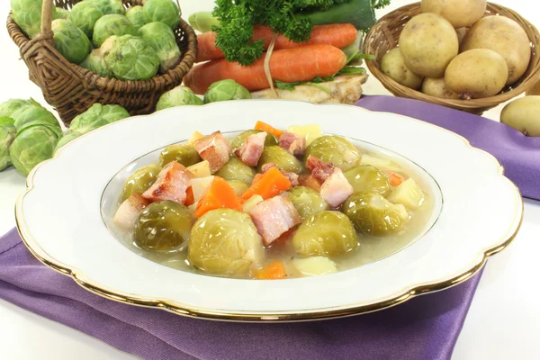 Brussels sprouts stew — Stock Photo, Image