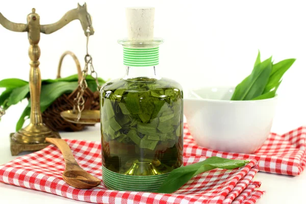 Wild garlic tincture — Stock Image Wild garlic tincture Stock Image