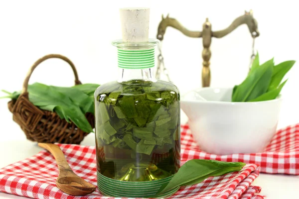 Wild garlic tincture — Stock Photo, Image