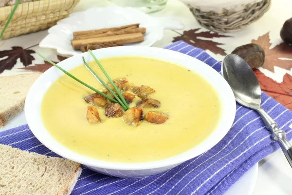 Sweet chestnut soup — Stock Photo, Image