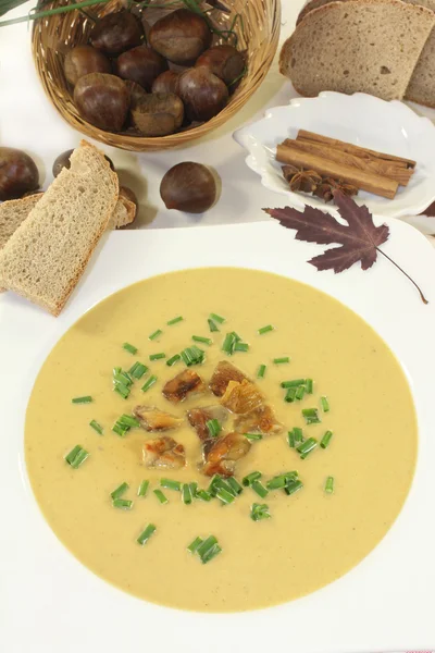 Sweet chestnut soup — Stock Photo, Image