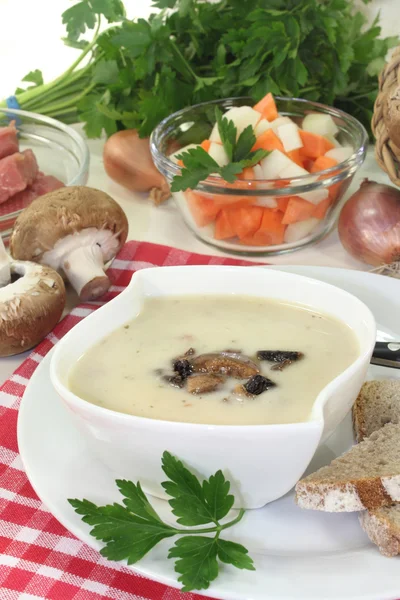 Суп из телятины — стоковое фото