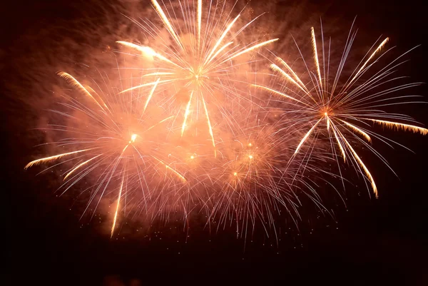 Colorful holiday fireworks — Stock Photo, Image