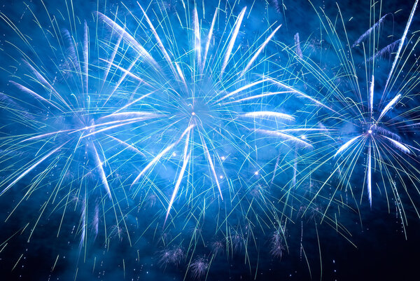 Colorful holiday fireworks — Stock Photo, Image