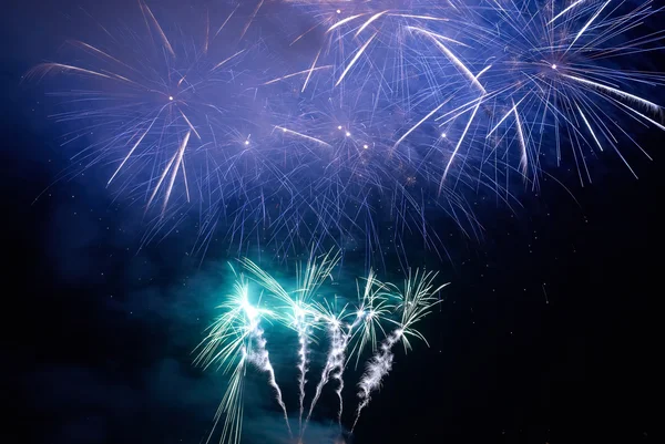 Colorful holiday fireworks — Stock Photo, Image