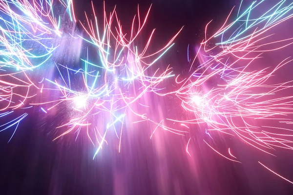 Fuochi d'artificio colorati — Foto Stock