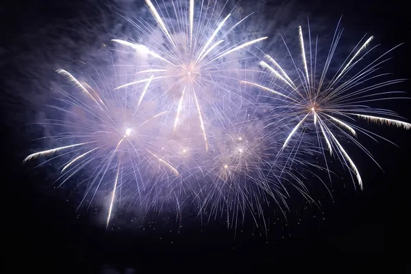 Coloridos fuegos artificiales navideños — Foto de Stock