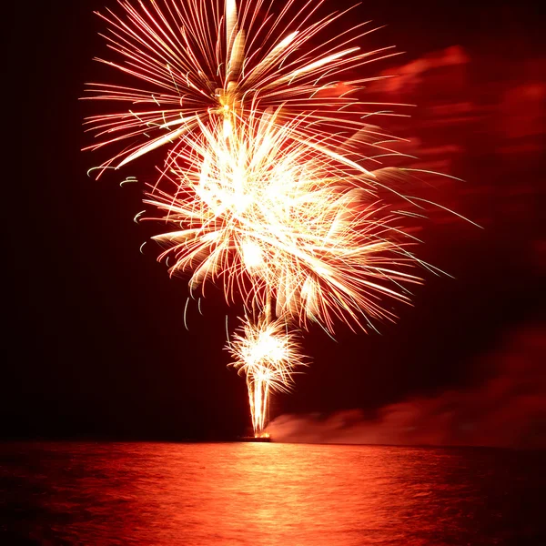Színes ünnepi tűzijáték — Stock Fotó