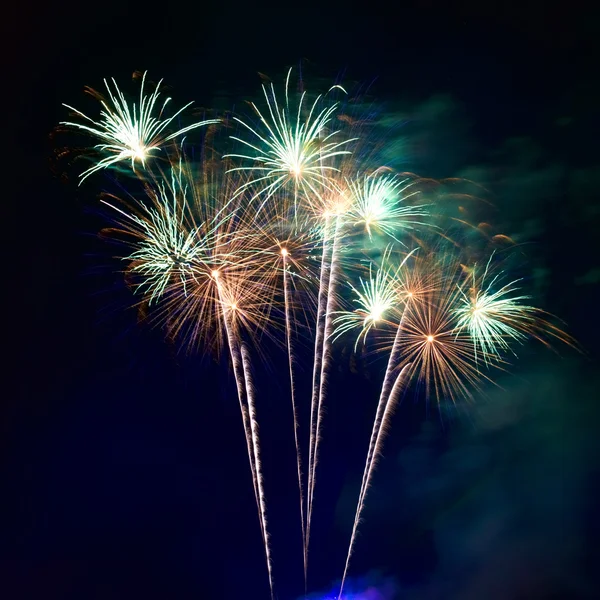 Fogos de artifício coloridos — Fotografia de Stock