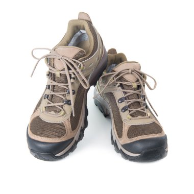 Çift kahverengi spor ayakkabı