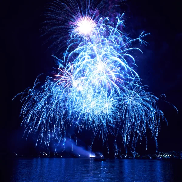 Blue fireworks — Stock Photo, Image