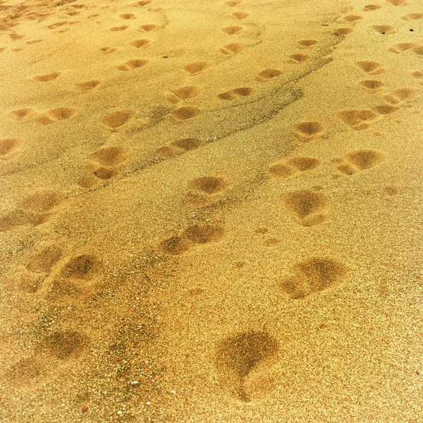 Fußabdrücke im Sand — Stockfoto