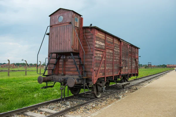 Holocaustu smrti tábora dobytka auto vlak — Stock fotografie