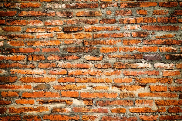 Tekstura Starej Ściany Czerwonej Brązowej Cegły Jako Tło Vintage — Zdjęcie stockowe