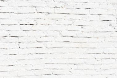 Arkaplan için beyaz tuğla duvar dokusu