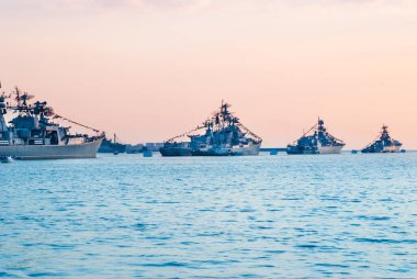 Askeri donanma Rus gemileri ve kruvazör Moskva Moskova