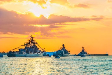 Askeri donanma Rus gemileri ve kruvazör Moskva Moskova