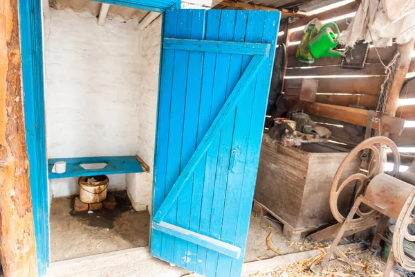 Russian Poor Village Wooden Toilet Russia — Stock fotografie