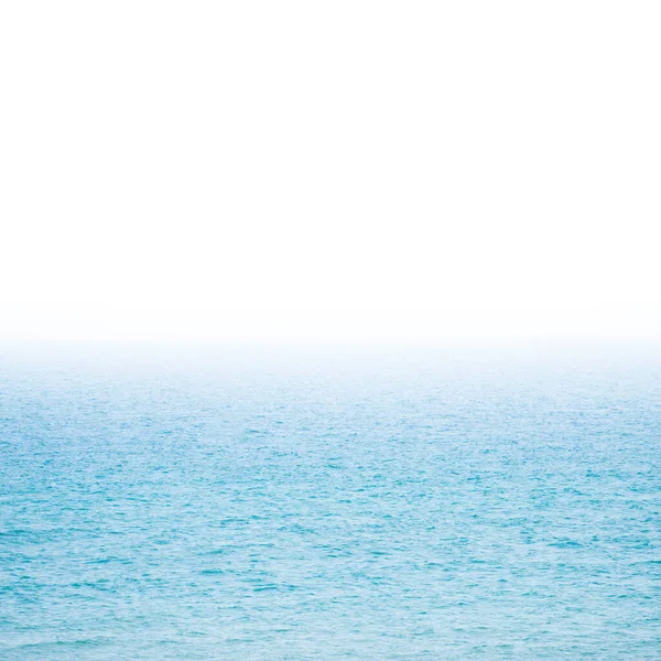 Blue Sea Water White Sky Design Copy Space — Stock Photo, Image