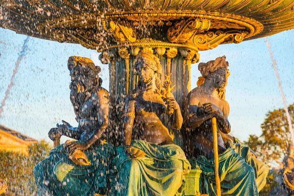Фонтан Площі Конкорду Парижі Франція — стокове фото