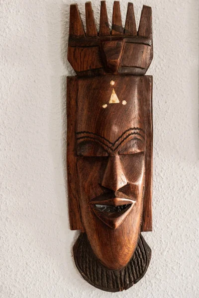 Wooden figure heads — Foto de Stock