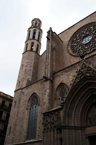 Barcelona: medieval Palau Reial (Royal Palace in catalan) at Pla — Stock Photo, Image