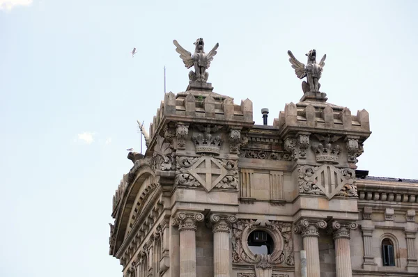 View of Barcelona, Spain. Passeig de Grasia and La Rambla. House — Stock Photo, Image