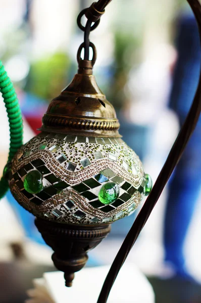 Closeup of mosaic lamp in arabic style — Stock Photo, Image