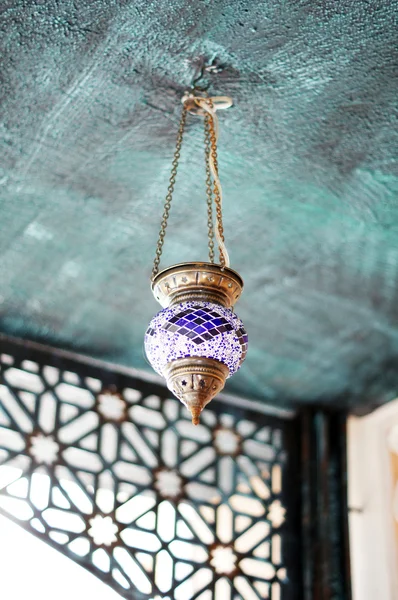 Closeup of mosaic lamp in arabic style — Stock Photo, Image